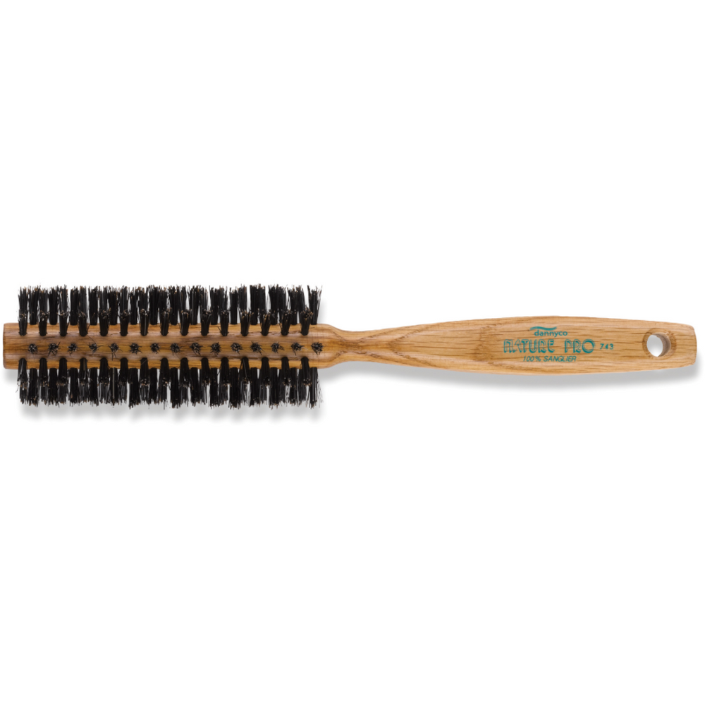 Dannyco Nature Pro Circular Oak Wood Brush with Boar Bristles