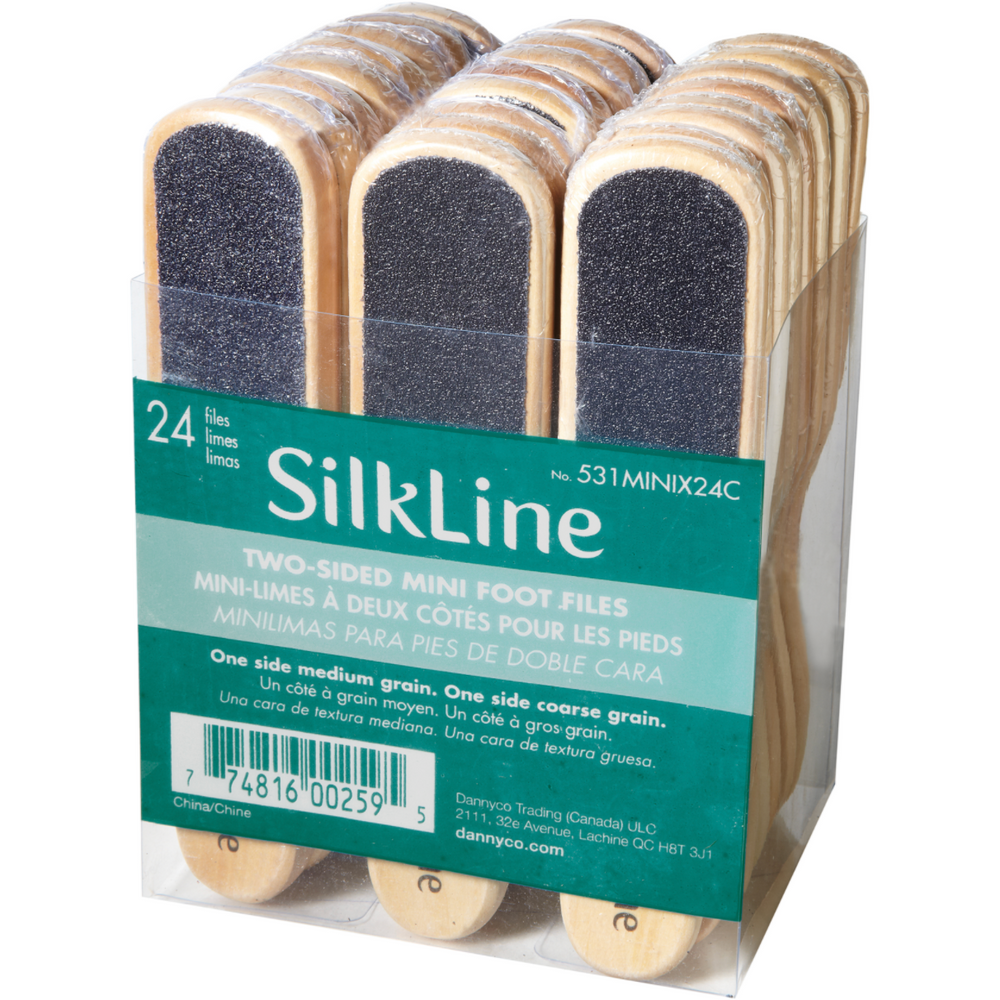 Silkline Two-Sided Mini Foot Files 24 pack